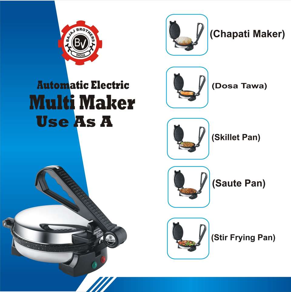 BAJAJ VACCO Automatic Electric Multipurpose Chapati – Multi Maker CMM ...