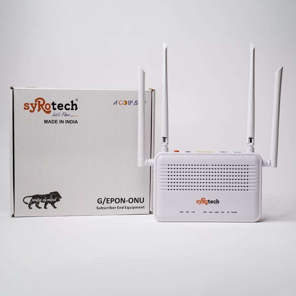Syrotech SY GPON 2010 WADONT Dual Band XPON ONT with 4 Antenna Fiber ...