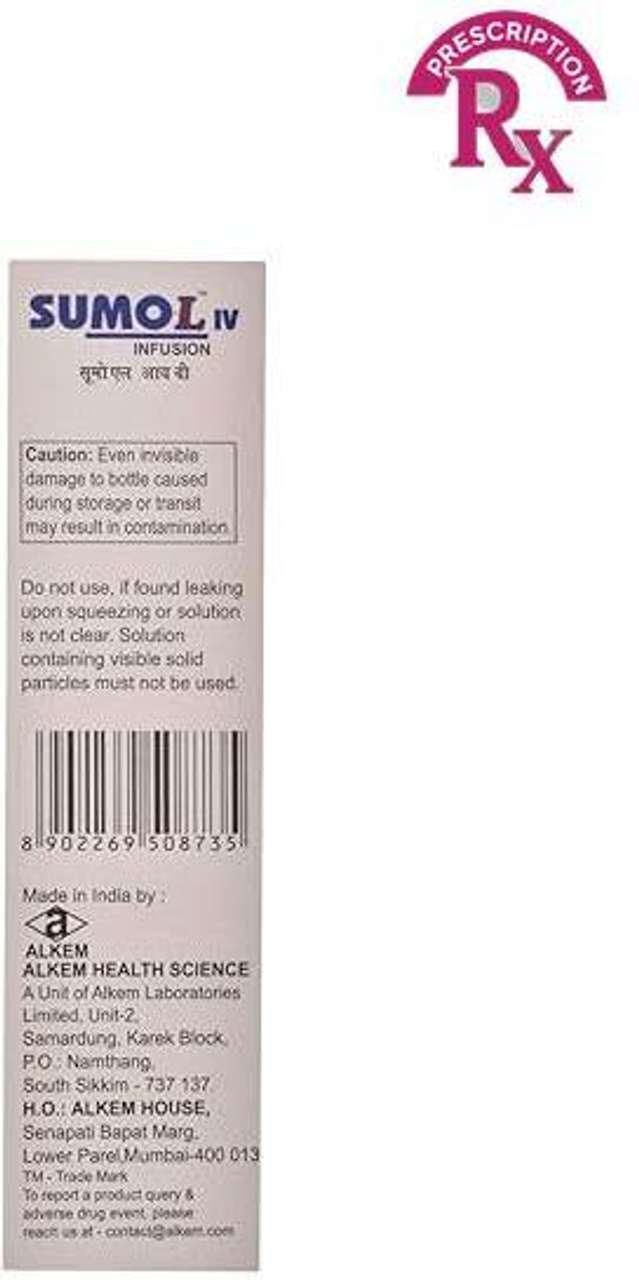 Sumo L IV 1000 mg Infusion (100 ml) Price in India - Buy Sumo L IV 1000 ...