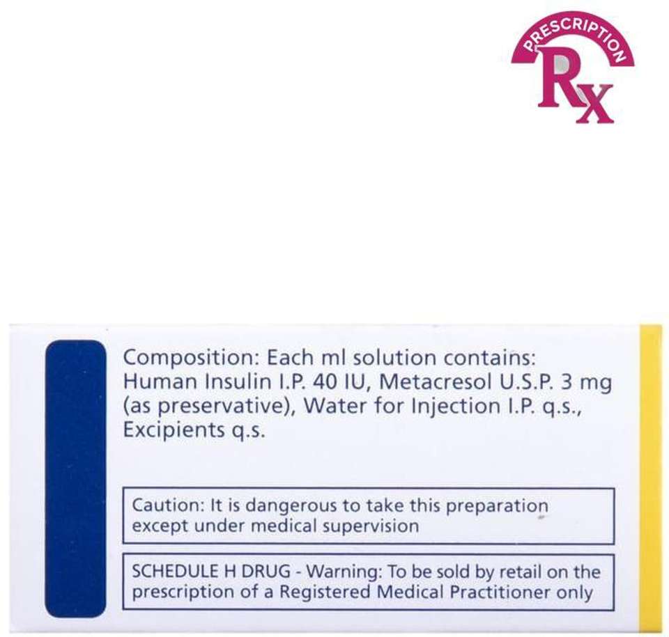 Human Actrapid 40 IU Injection (10 ml Vial) Price in India - Buy Human ...