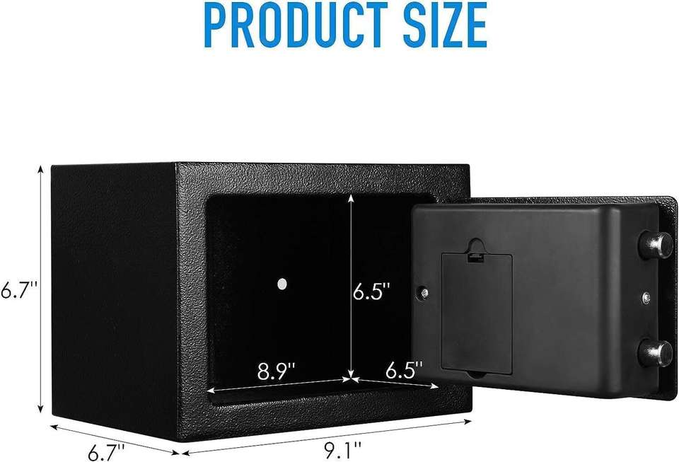 Dykidrah Digital Safe Box 0.23 Cu Ft | Electronic Keypad Security Lock ...