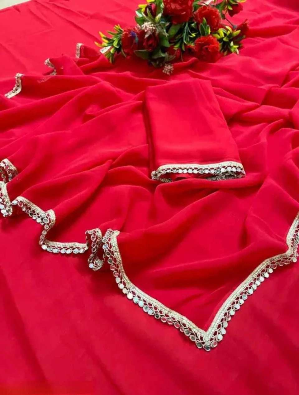 Red Plus Sign Icon Buy RAHU BABA NX Embellished Daily Wear Georgette Red Sarees Online ...