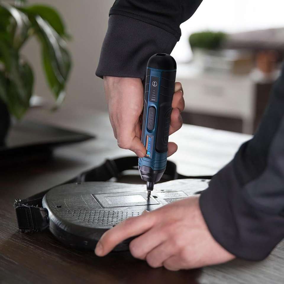 CHESTON Cordless Screwdriver Machine with 20 Bits | Battery Powered ...