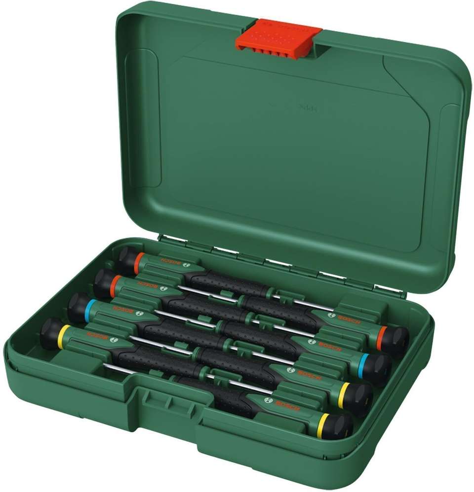 Scru Driver Box BOSCH Precision Screwdriver Set, 8-Piece with Storage Box - Magnetic ...