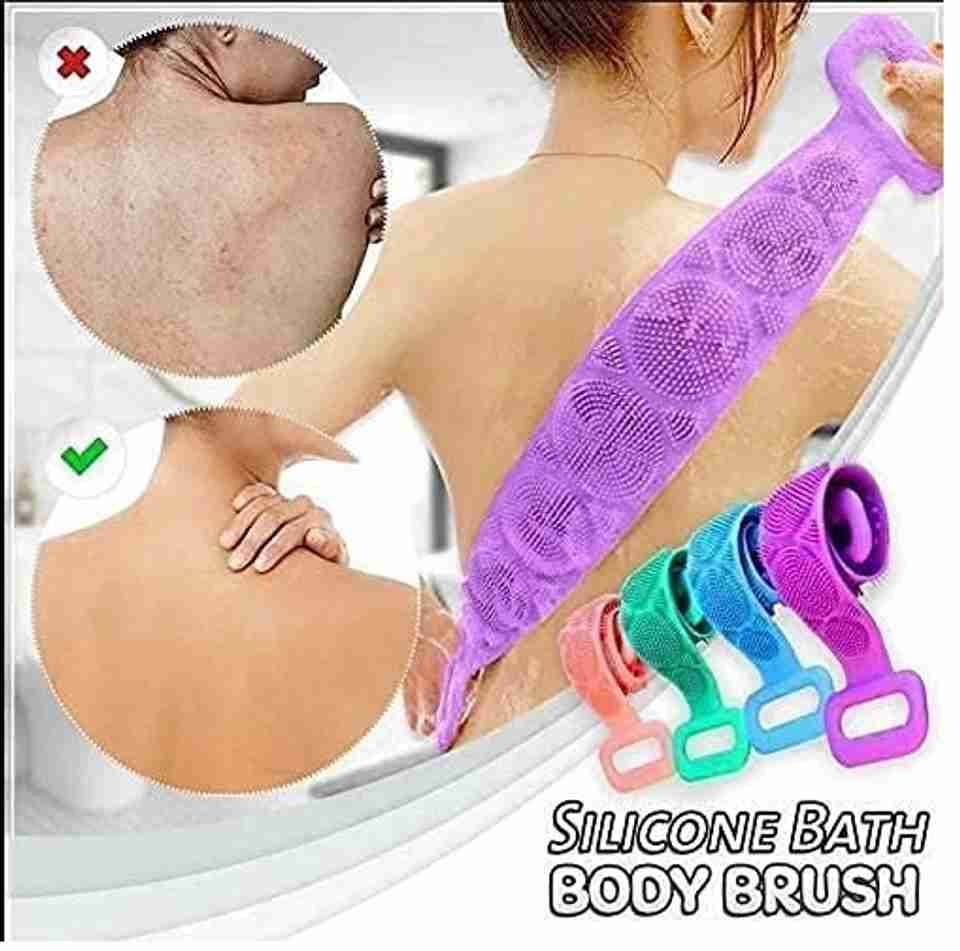 My Machine Silicone Body Back Scrubber Double Side Bathing Brush ...more - Image 6