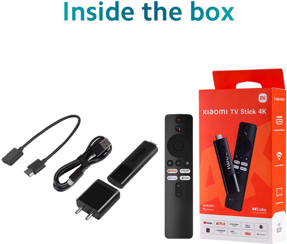 Mi Android TV Stick 4K with Dolby Vision and Dolby Atmos Media ...