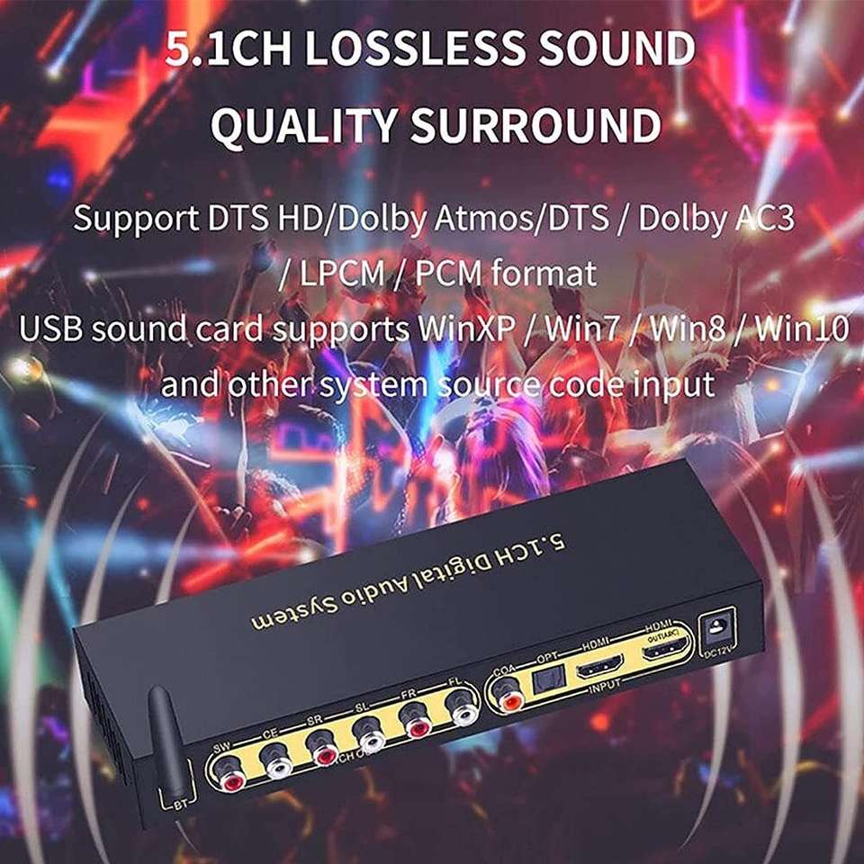 Tobo 5.1 Audio Decoder, DTSHD Dolby Atmos, Disk HDMI Bluetooth 5.0 ...