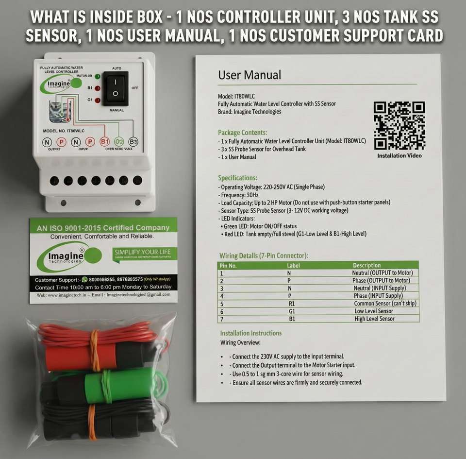 Imagine Technologies IT80WLC Fully Automatic Water level Controller And ...