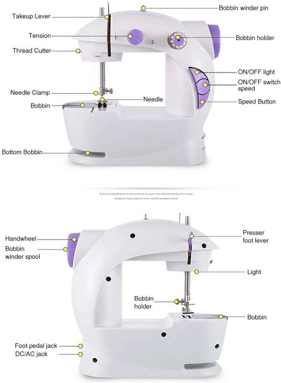 MIKAGIGI Sewing Machine for Home Tailoring, Extension Table, Foot Pedal ...