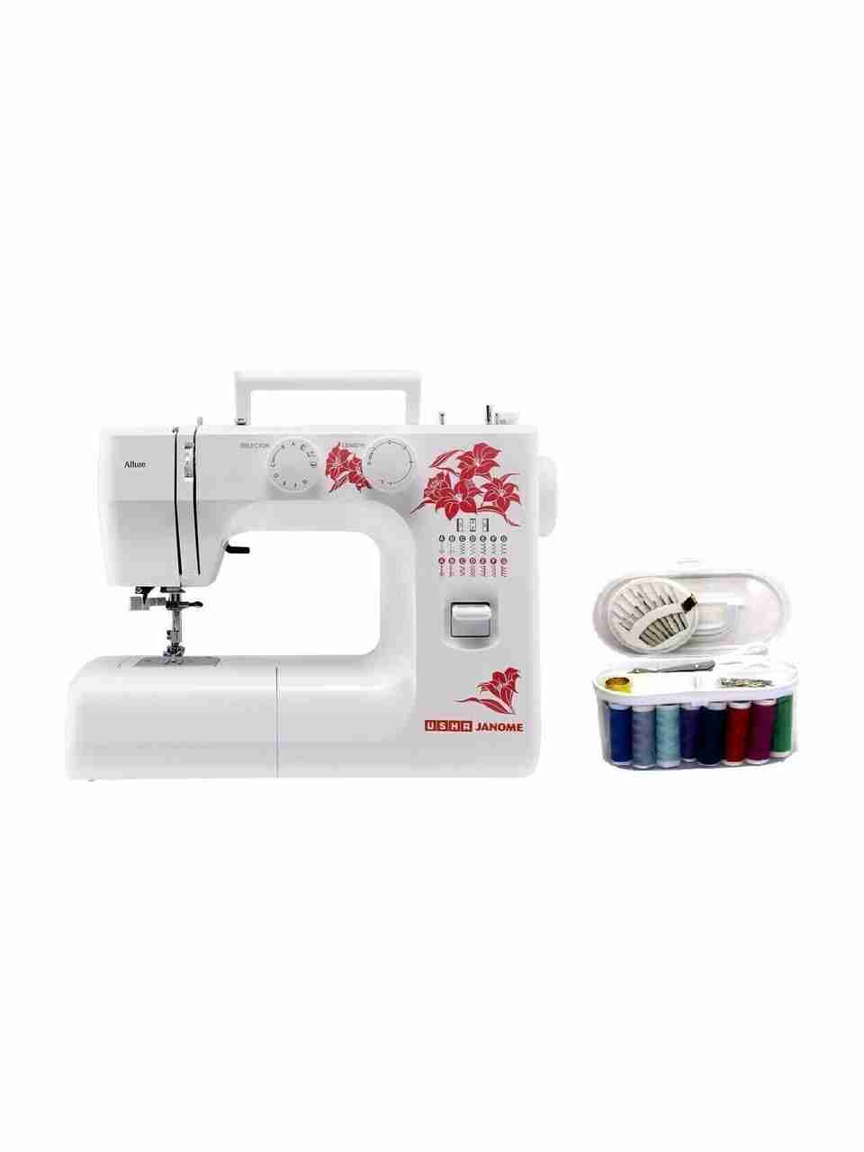 USHA ALLURE DLX WITH SEWING KIT Electric Sewing Machine 21 built-in ...