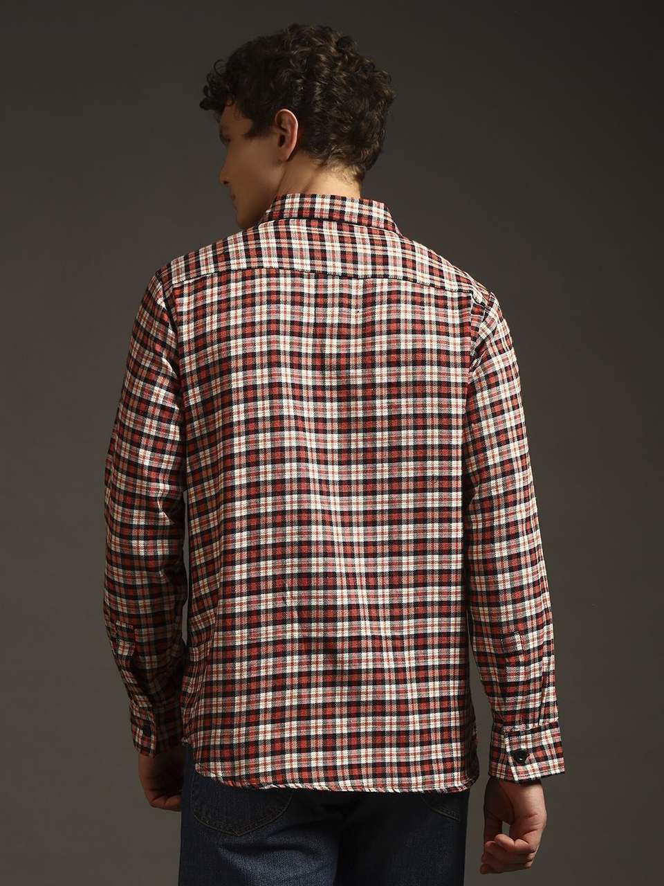 Solid Red Key Card BNS Men Checkered Casual Red Shirt - Buy BNS Men Checkered Casual Red ...