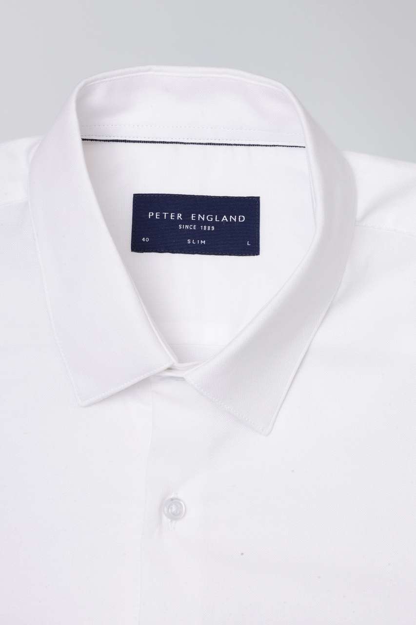 Peter England Men Slim Fit Solid Formal Shirt - Image 9