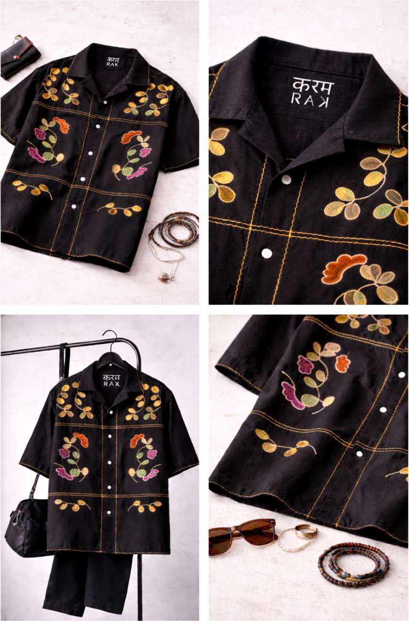 KaramKar Men Regular Fit Embroidered Casual Shirt - Image 7