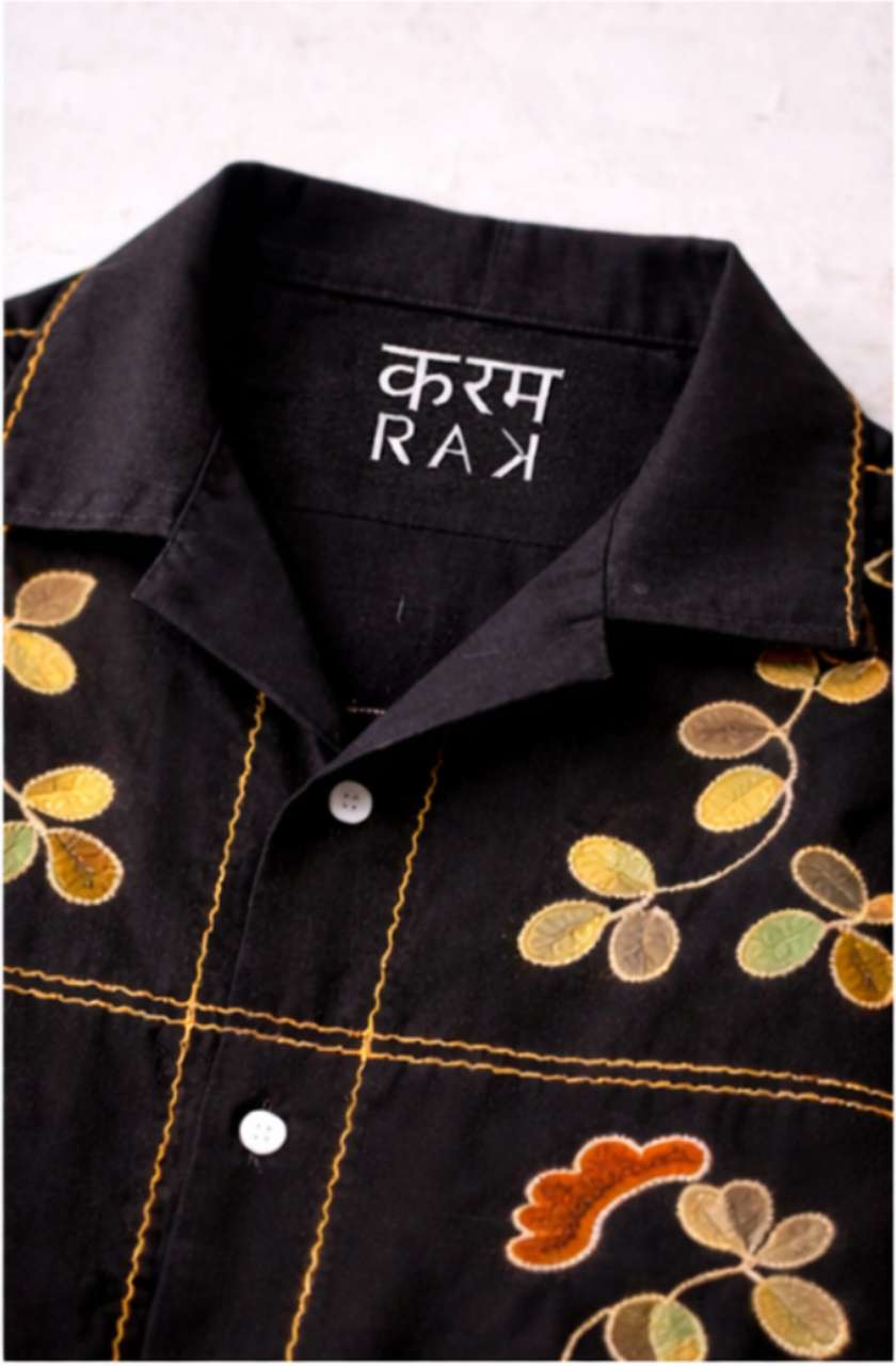 KaramKar Men Regular Fit Embroidered Casual Shirt - Image 9