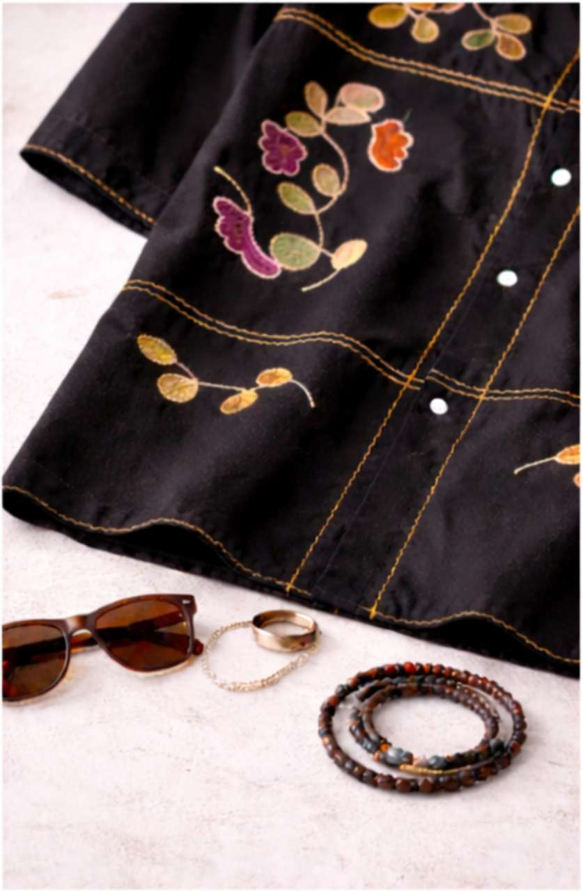 KaramKar Men Regular Fit Embroidered Casual Shirt - Image 8