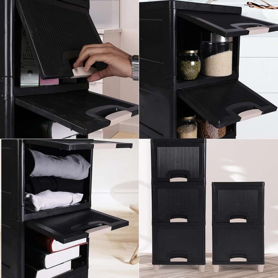 Suptikes Compact Vertical Kitchen Cabinet with Drawers for Efficient ...