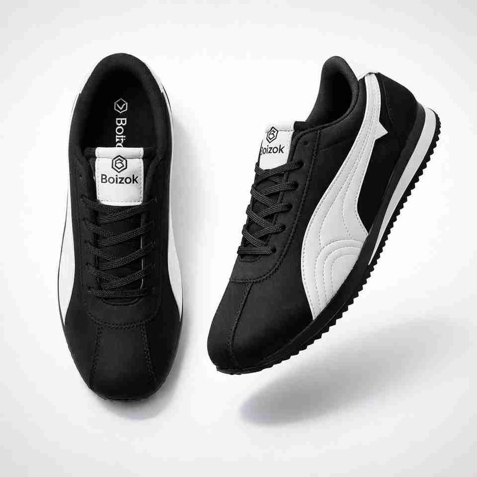 Boizok Black Casual Sneakers for Men - Image 8