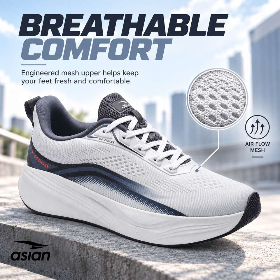asian Titan Carbon-18 Men's Running Shoes with Carbon Plate & Memory ...