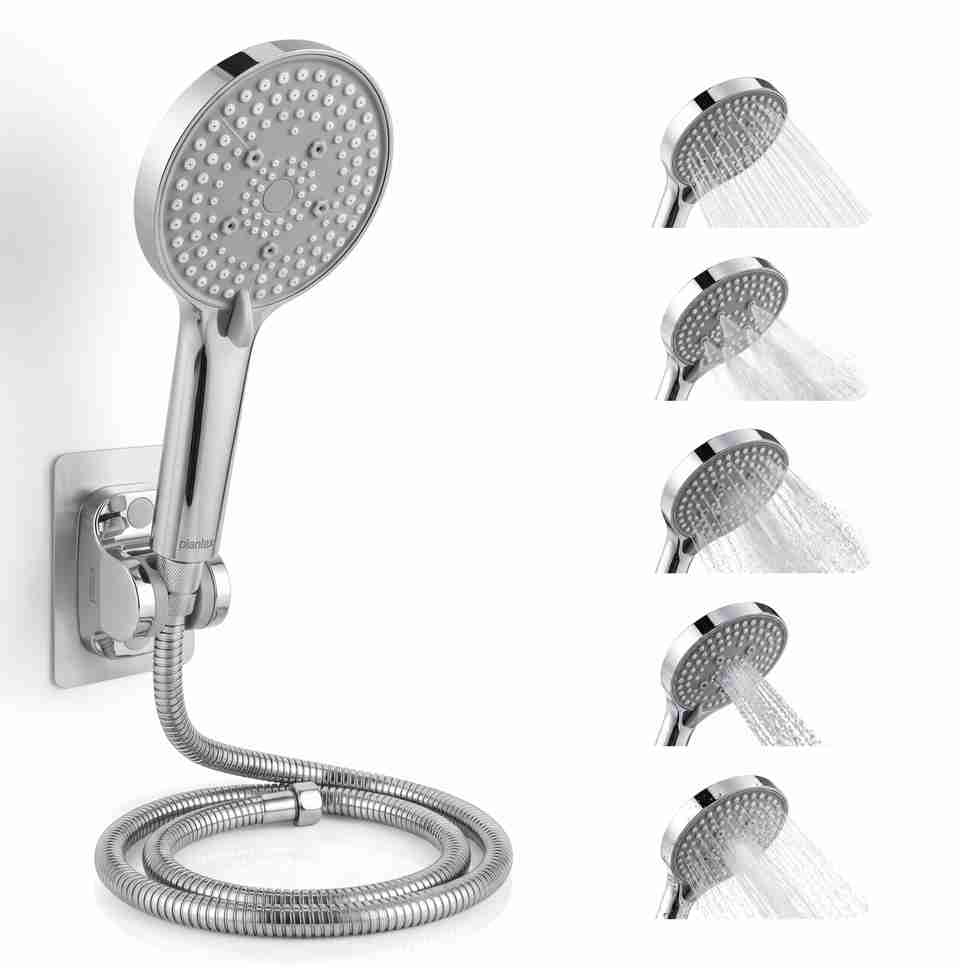 Plantex ABS 5 Mode Handheld Shower with Hose Pipe & Shower Holder/Hand ...