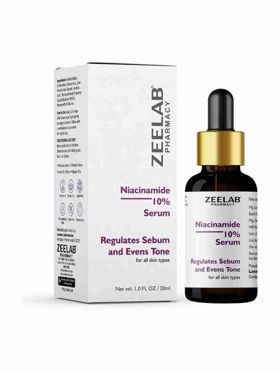 zeelab Niacinamide 10% Face Serum – Advanced Formula for Acne, Open ...