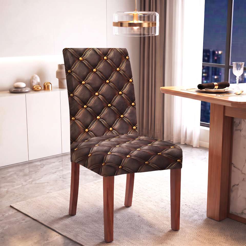 Chair Notifier DECORIAN Polycotton 6 Seater Chair Checkered Cover Price in India - Buy ...
