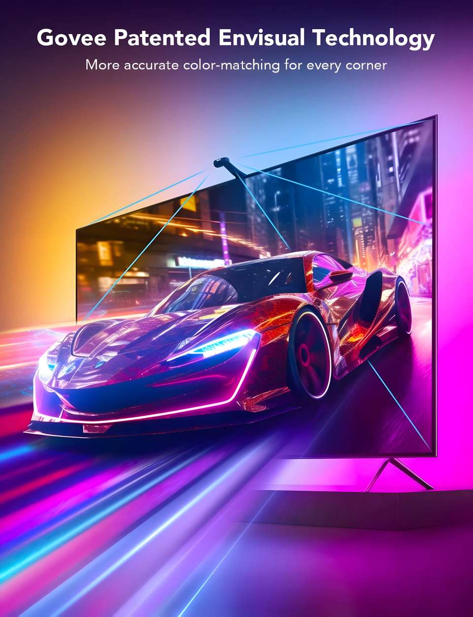 Govee Envisual TV LED Backlight T2 with Dual Cameras for 55-65 inch TV ...