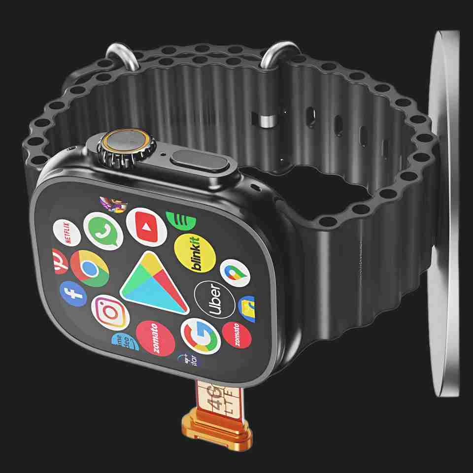 Safal Kisan 4G LTE Android Smart Watch Support GPS/Facebook/WhatsApp ...