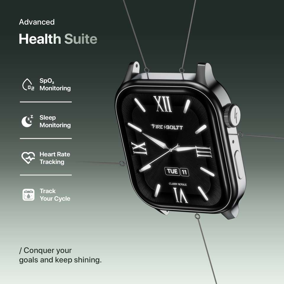 Fire R Icon Fire-Boltt Rise Bluetooth Calling 47mm (1.85) & Rotating Crown, 123 ...