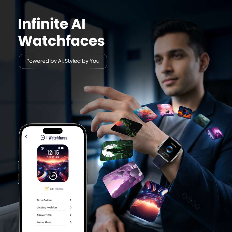 Titan Smart 4.0 1.93inch AMOLED Display | AI Watch Faces | BT Calling ...
