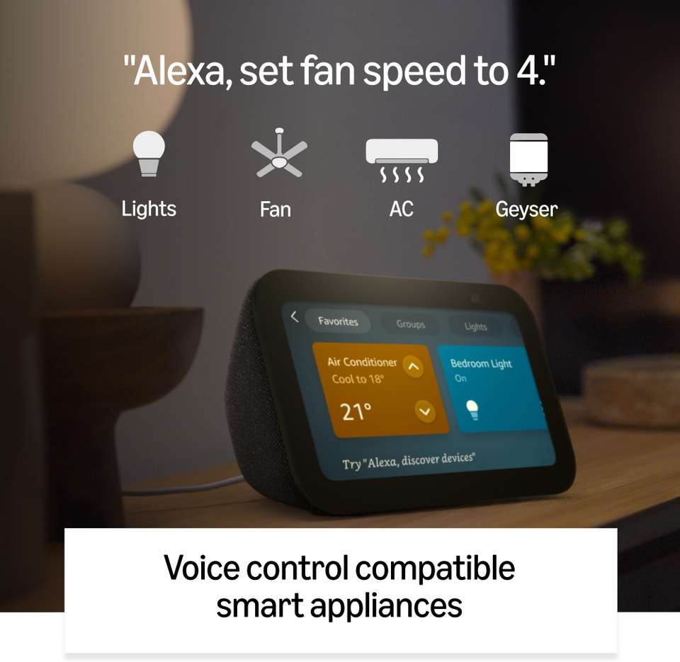 Buy Alexa Echo Show 5 | Smart display with Alexa, 2x bass & camera for ...