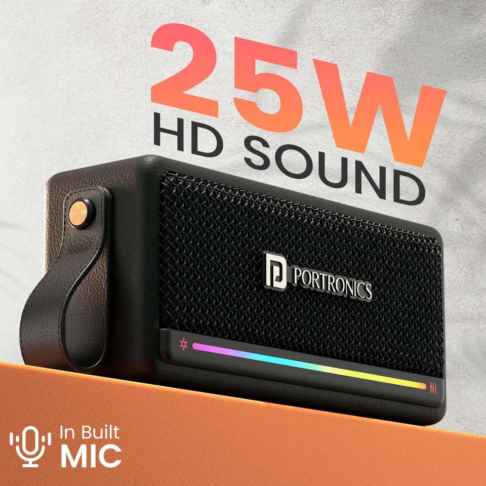 Buy Portronics Harmony Mini 25W HD Sound Bluetooth Speaker With Bass ...