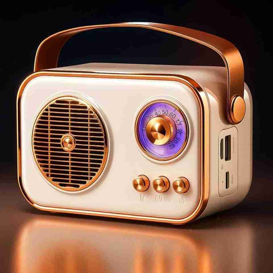 JAXTER Mini Retro Radio Bluetooth Speaker - Image 9