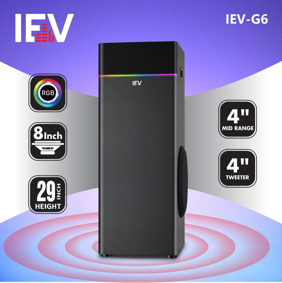 IEV G-6 100W Bluetooth Tower Speaker Black - Image 7