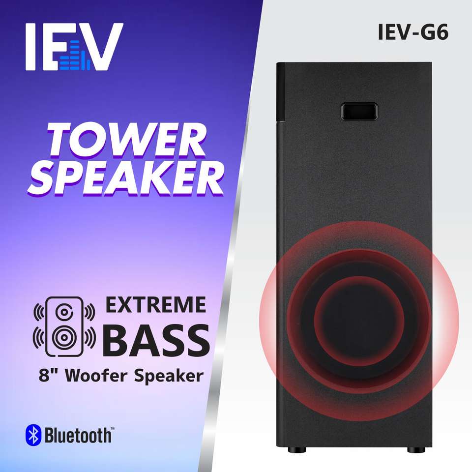IEV G-6 100W Bluetooth Tower Speaker Black - Image 9