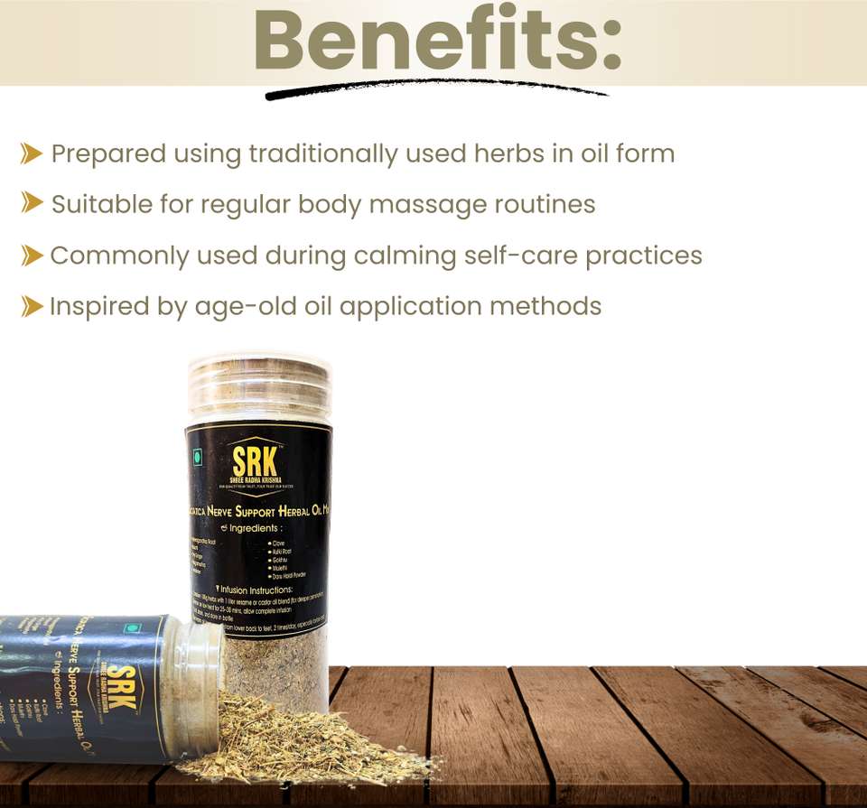 SRK Shree Radha Krishna Sciatica Nerve Support Herbal Oil Price in ...