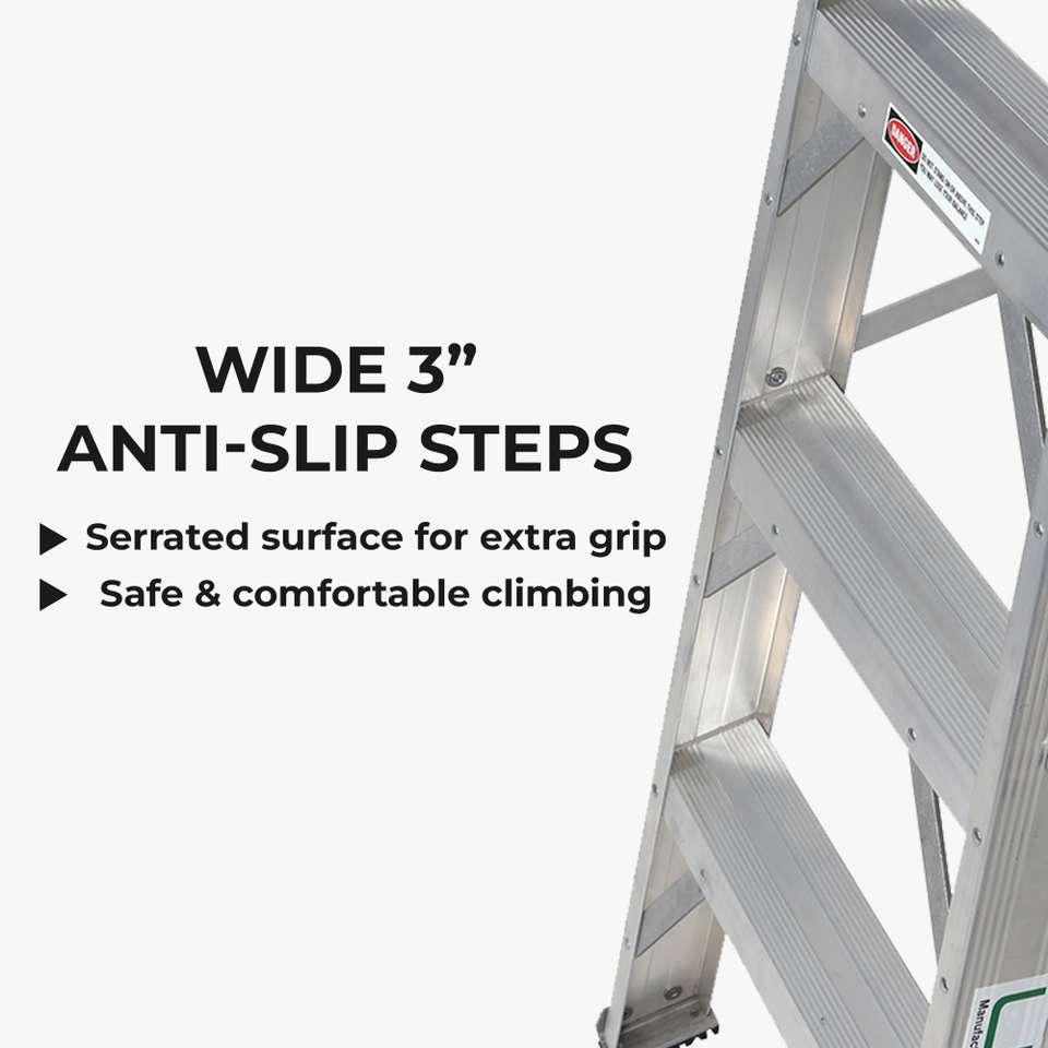 7step Ladder LIBERTI 7 Step Heavy Duty Aluminium Step Ladder | Wide Anti-Slip Step ...