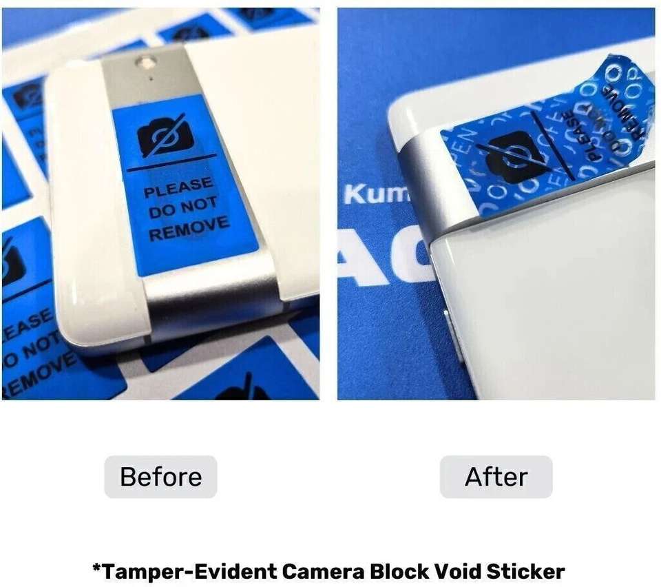 Jacklabels 4 cm Tamper-Evident Camera Block Void Sticker for Security ...