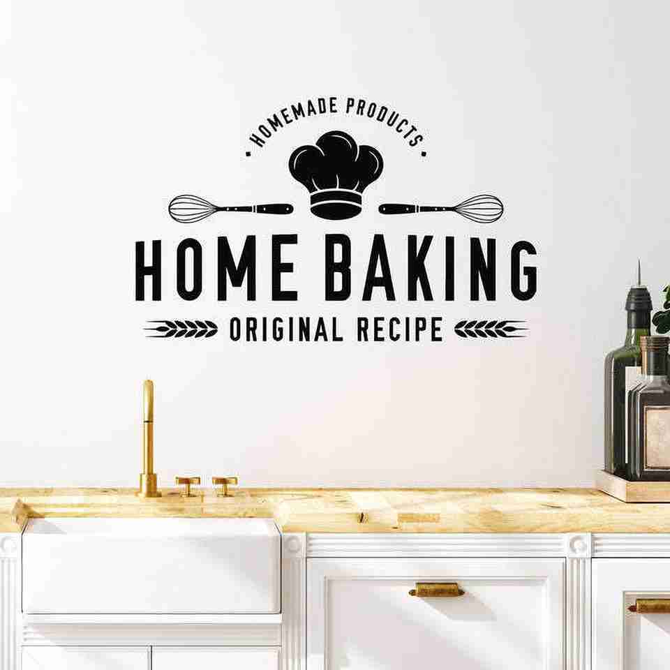 Vinyl and Creation 43 cm Phrase Homemade Baking Cooking 27 x 43 cm Self ...