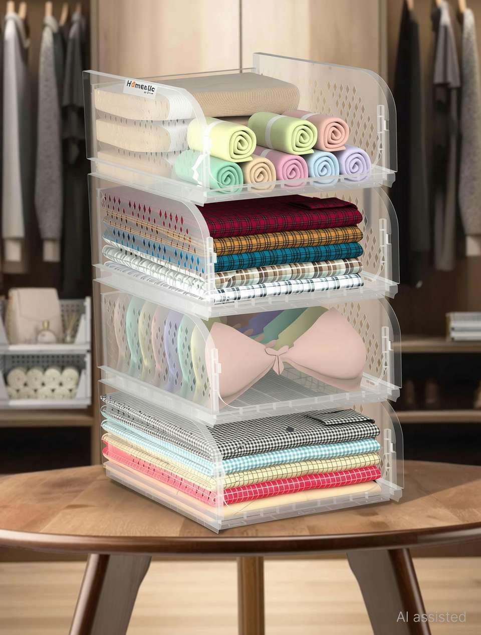 HOMESTIC Multipurpose Cloth Organizer for Wardrobe & Almirah Storage ...
