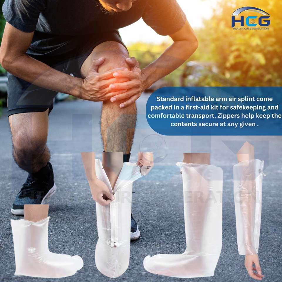 Pvc Type Splint HCG Healthcure generation PVC Fracture Air Splint Pack of Ankle foot ...