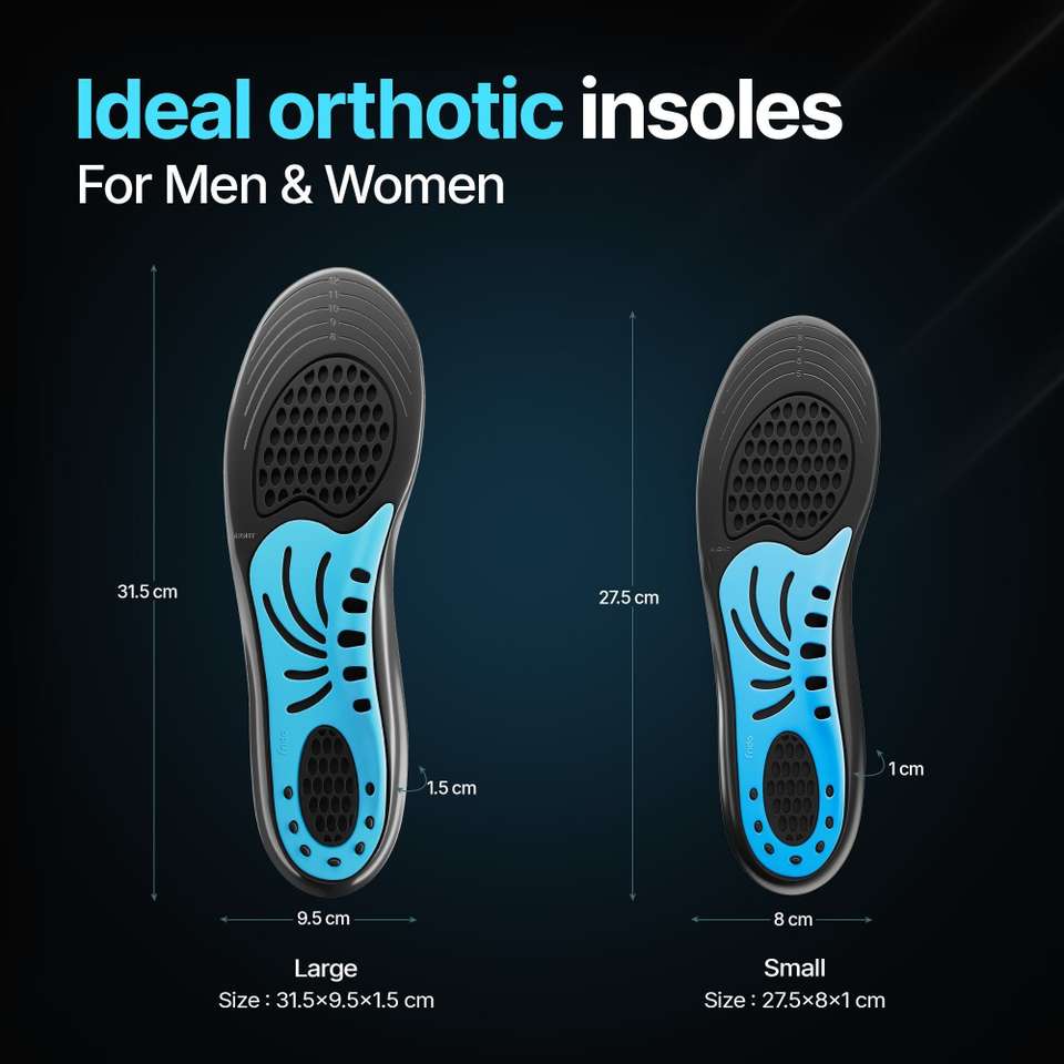 Extra Insole Frido Dual Gel Insoles, Extra Comfort & Support, Trim-to-fit, Made in ...