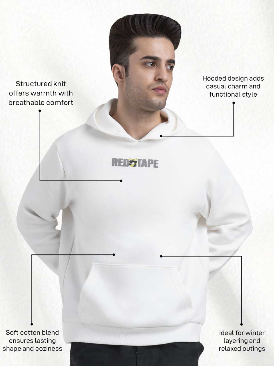 RED TAPE Full Sleeve Graphic Print Men Sweatshirt - Image 9