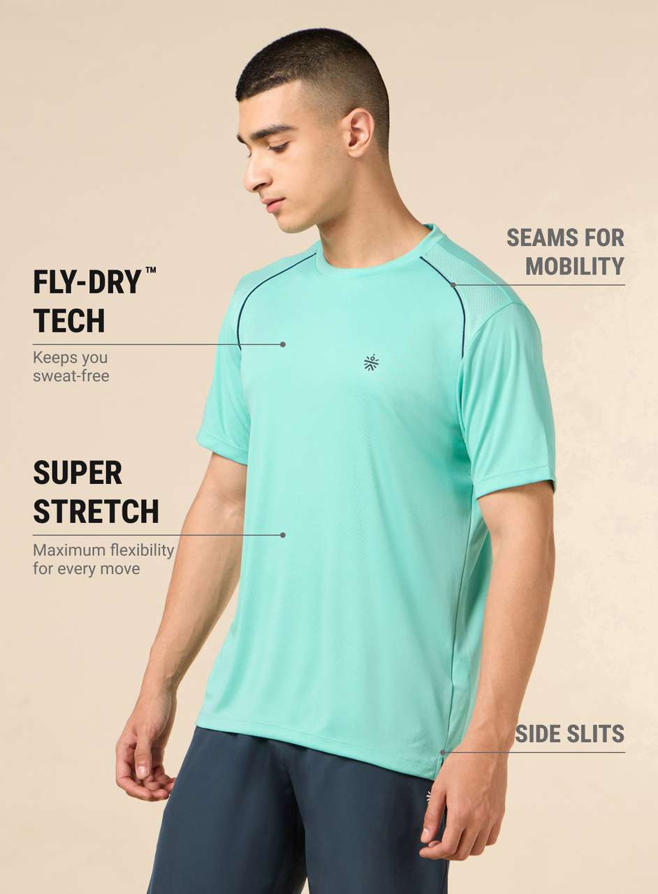 Cult Colorblock Men Round Neck Light Blue T-Shirt - Buy Cult Colorblock ...