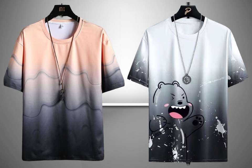 COTTONIMPERIAL 2 Pack Men Beige Round Neck Polyester Pack of 2 - Image 4