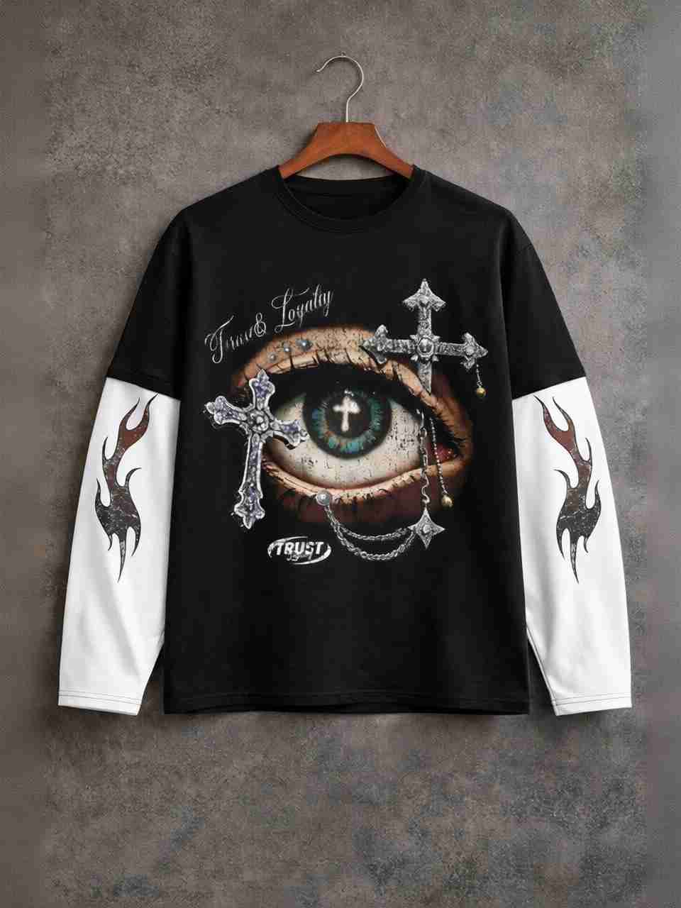 Eddicted Men Black Cotton T-Shirt - Image 3