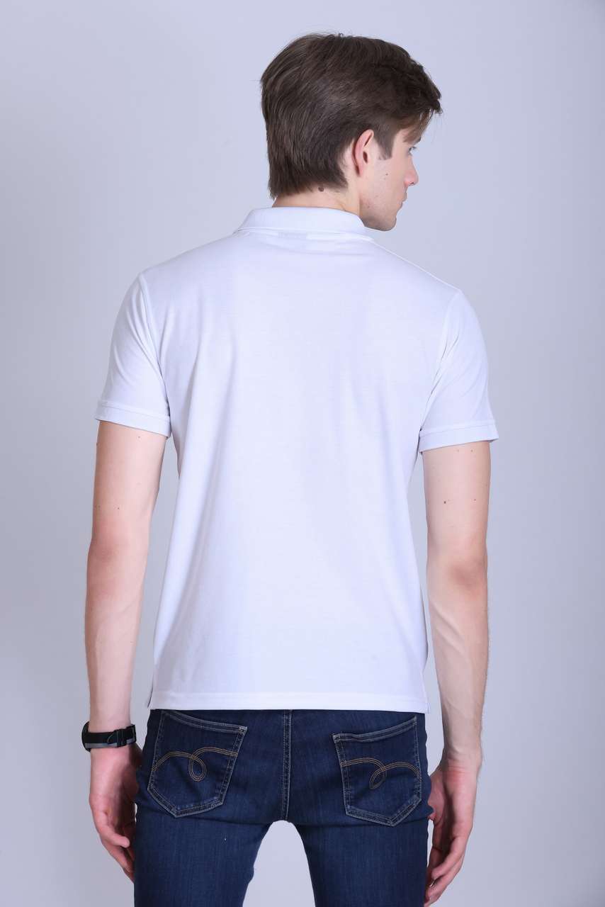 PIKMEE Solid Men Polo Neck White T-Shirt - Buy PIKMEE Solid Men Polo ...