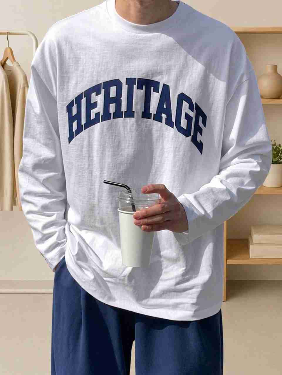 MK Digital Men Typography Cotton Blend White T-Shirt - Image 5