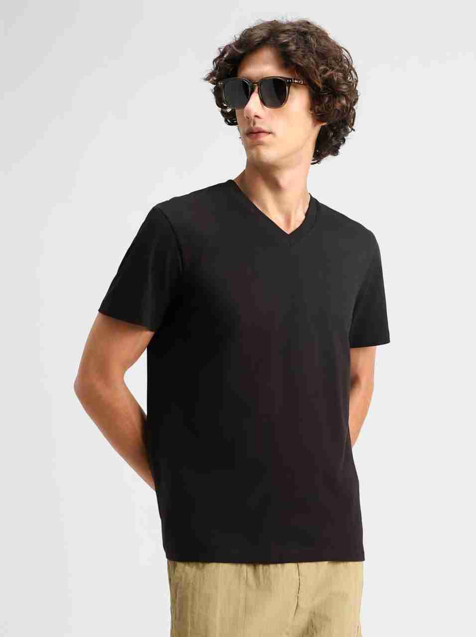 Snitch Solid Men V Neck Black T-Shirt - Buy Snitch Solid Men V Neck ...