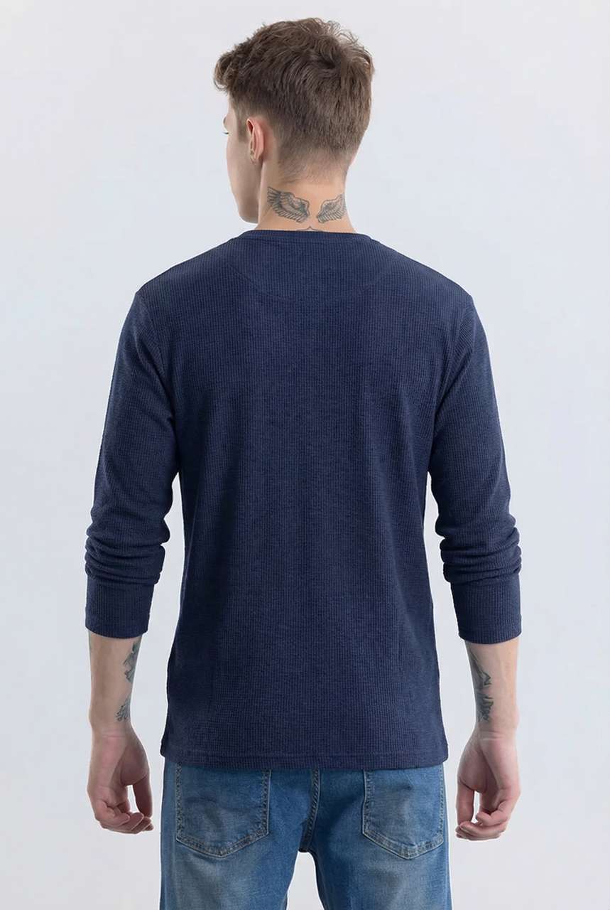 Solid Red Key Card THE EG STORE Self Design Men Henley Neck Navy Blue T-Shirt - Buy THE EG ...