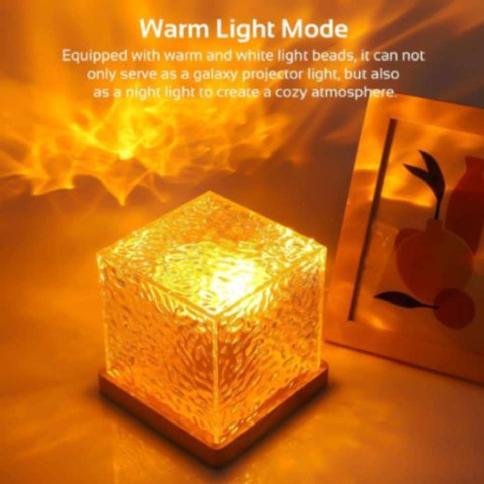 Water Ripples Night Gupergy Dynamic Rotating Water Ripple Projector Light Lamp (16 colors ...